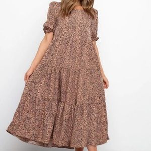Petal&Pup | Cheetah Print Puff Sleeve Dress